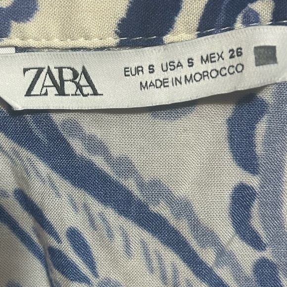Zara Paisley printed Midi Shirt Dress size small - Picture 10 of 11